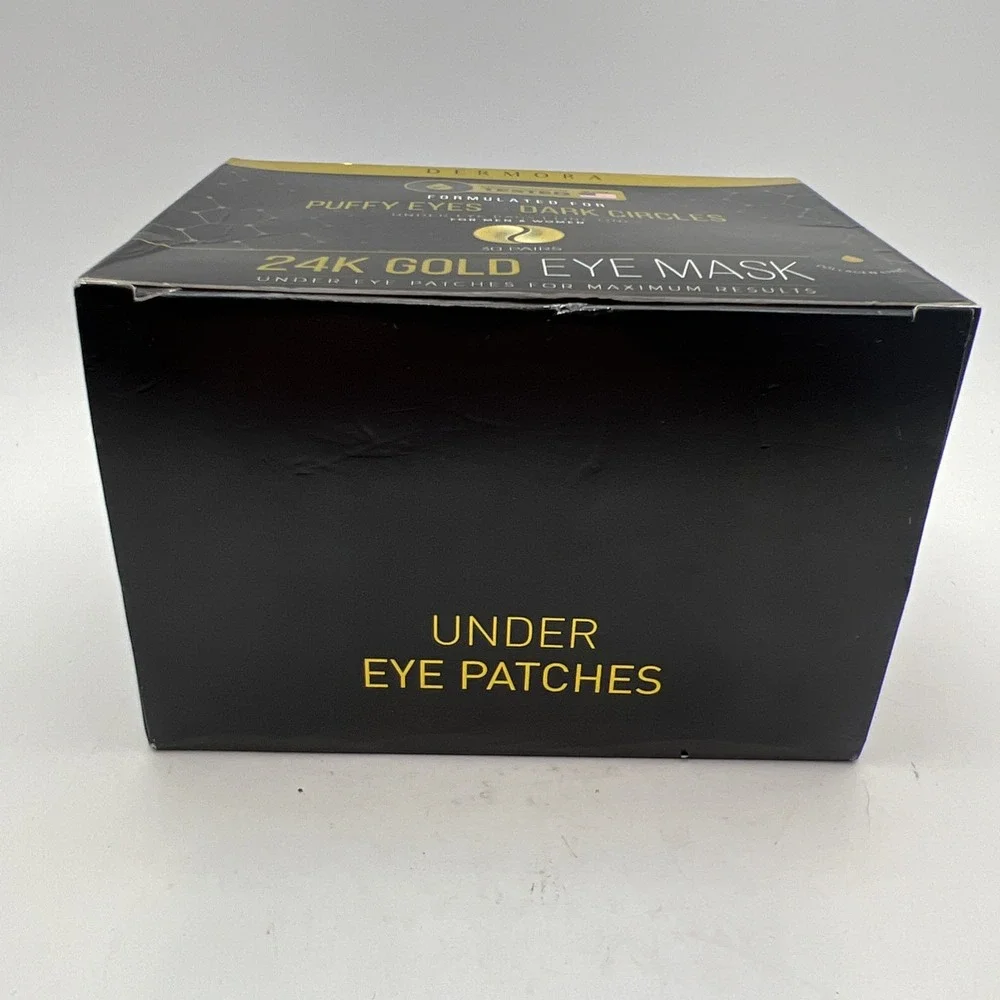 Dermora 24k Gold Eye Mask Formulated For Puffy Eyes/Dark Circles Sealed 30 pair